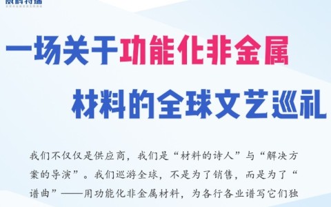 一场关于功能化非金属材料的全球文艺巡礼